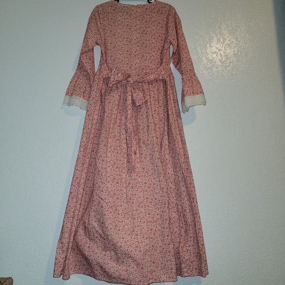 3/$25 Scarlet Darkness Girls Dress Pink Floral Prairie Lace Cottagerore 8-9Y - Picture 4 of 11